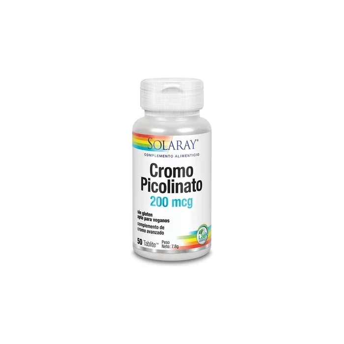 Solaray Chromium Picolinate 50 Tablets - Dietary Supplement