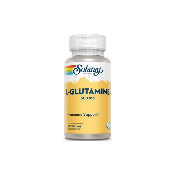 Solaray L-Glutamine 500mg Healthy Muscle Recovery Gastrointestinal & Immune System Support 50 VegCaps