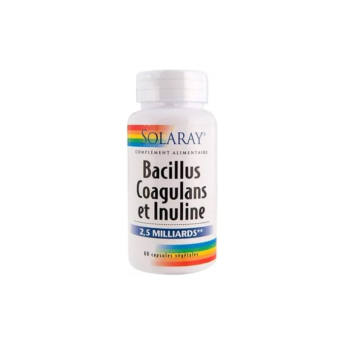 Solaray Bacillus Coagulans and Inulin 2.5 Billion 60 Plant Capsules