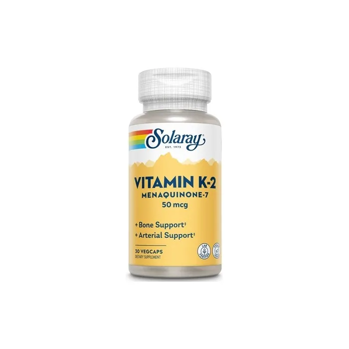Solaray Vitamin K2 Menaquinone7 50mcg 30 Vegetarian Capsules