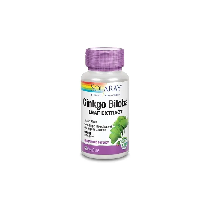 Solaray Ginkgo Biloba 60 Mg 60 Caps