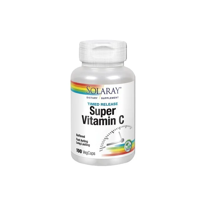 Solaray Super Vitamin C 100 Vegan Capsules - No Acid
