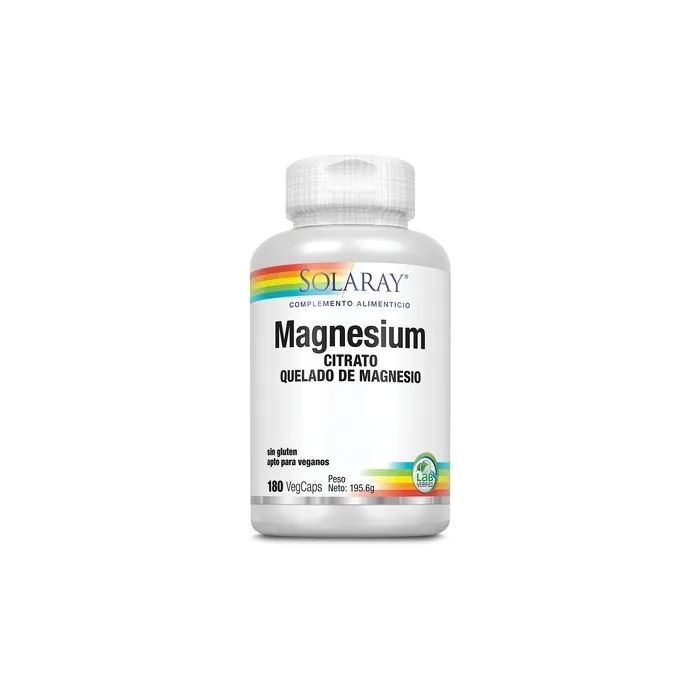 Solaray Big Magnesium Citrate 180 Vegetable Capsules