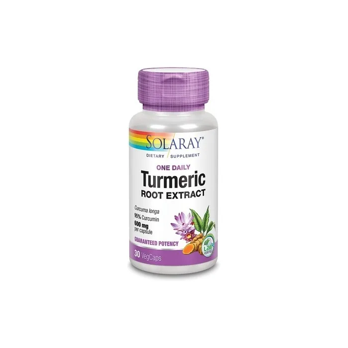 Solaray Turmeric 600mg Vegetarian Capsules 30 Count