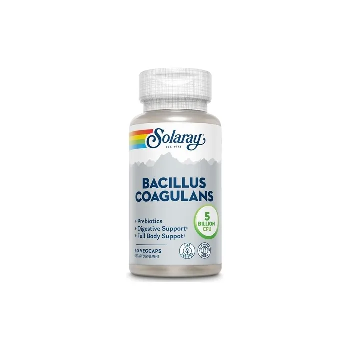 SOLARAY Bacillus Coagulans Probiotic Shelf Stable Full Body Support 60 VegCaps