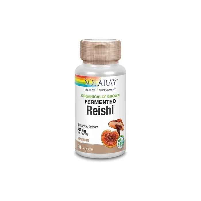 Solaray Reishi Mushroom 500mg Vegetarian Capsules 60 Count