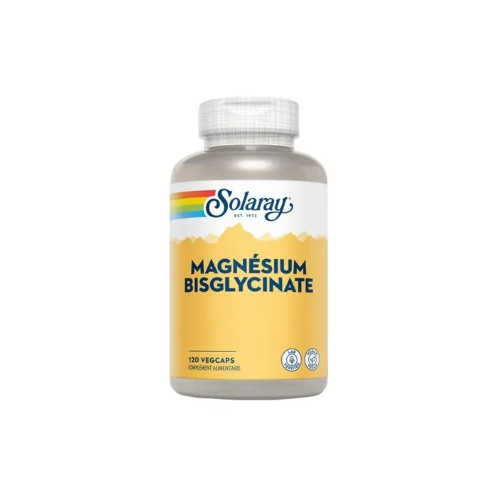 Solaray Magnesium Bisglycinate Vegan Lab Verified Formula 120 Vegcaps
