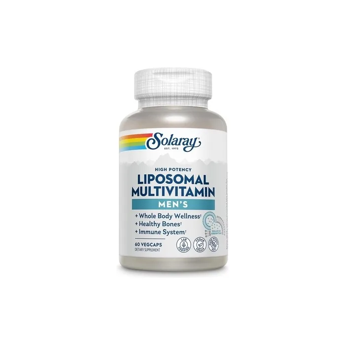SOLARAY Liposomal Multivitamin for Men Enhanced Absorption Immune Energy & Bone Support 30 Servings 60 VegCaps