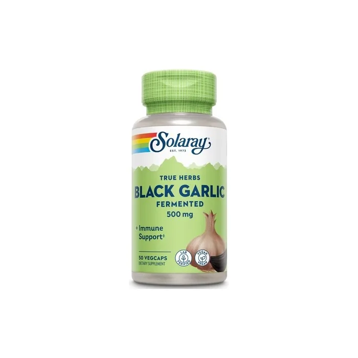 Solaray Fermented Black Garlic 500mg Healthy Immune Circulatory Cardiovascular Support 50 Vegcaps