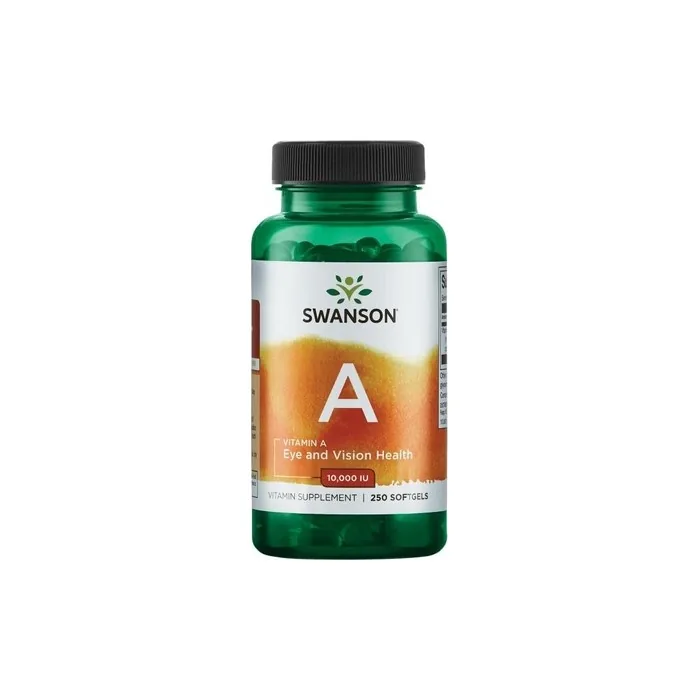 Swanson Vitamin A 10,000 IU Softgels 250 Count
