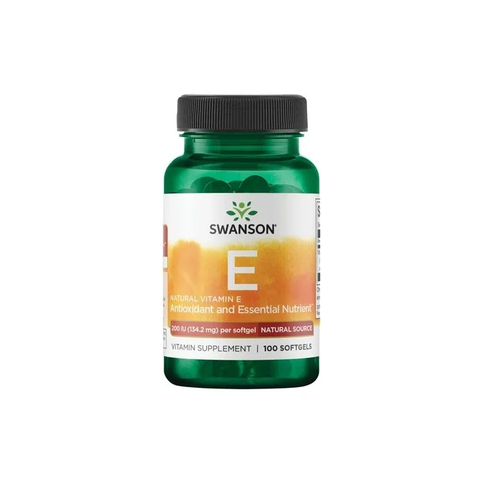 Swanson Natural Vitamin E Supplement Supporting Heart Health & Tissue Protection 100 Softgels 200IU Each