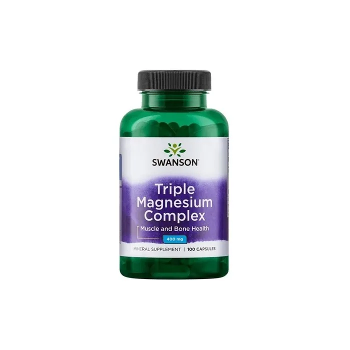 Swanson Triple Magnesium Complex 400mg 100 Capsules