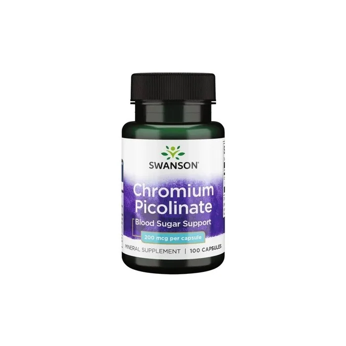 Swanson Chromium Picolinate Supplement 200mcg 100 Capsules