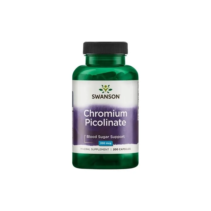 Swanson Chromium Picolinate Supplement 200mcg 200 Capsules