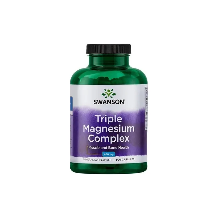 Swanson Triple Magnesium Complex 400mg 300 Capsules