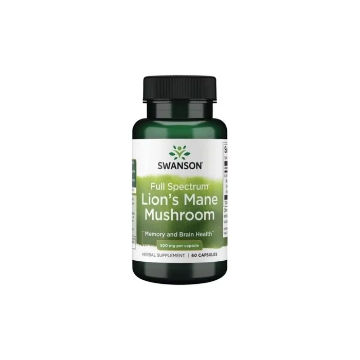Swanson Full Spectrum Lion's Mane Mushroom 500mg 60 Capsules