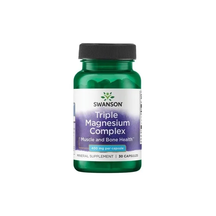 Swanson Triple Magnesium Complex 400mg 30 Capsules
