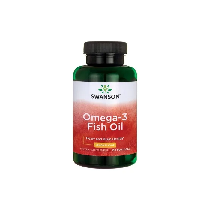 Swanson Omega-3 Fish Oil Lemon 150 Softgels