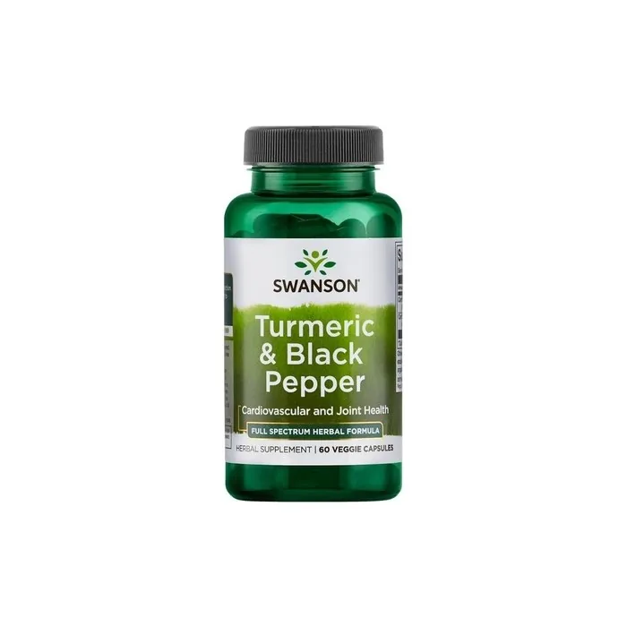 Swanson Turmeric & Black Pepper Dietary Supplement 60 Vegetable Capsules