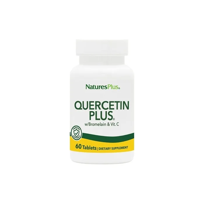 NaturesPlus Quercetin Plus with Vitamin C and Bromelain 650mg 60 Vegetarian Tablets - 30 Servings