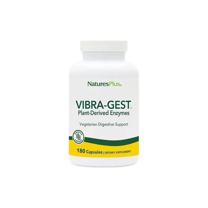 NaturesPlus Vibra-Gest Vegetarian Digestive Support Supplement with Probiotics 180 Capsules