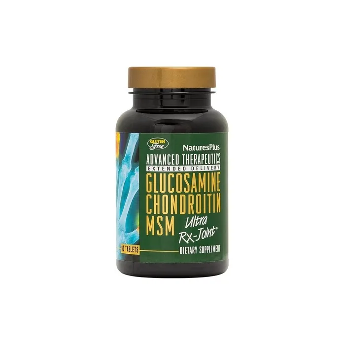 NaturesPlus Advanced Therapeutics Glucosamine Chondroitin MSM Ultra Rx-Joint Tablets Extended Delivery 90 Tablets High Potency Joint Support Supplement Gluten-Free 30 Servings