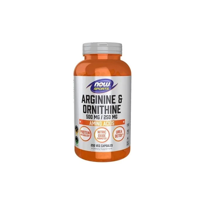 NOW Foods Arginine & Ornithine Supplement 250 Vcaps