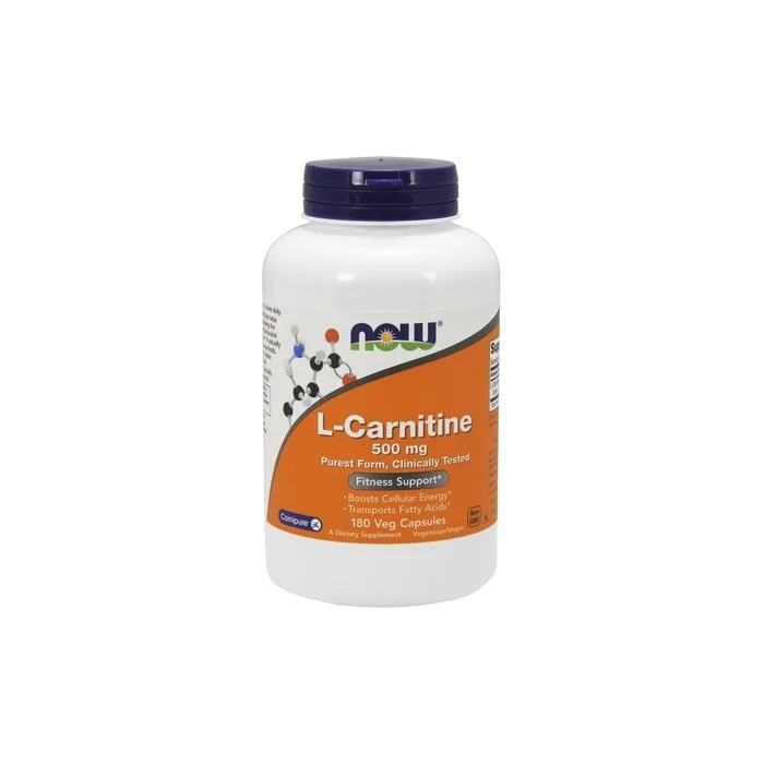 NOW Foods L-Carnitine 500mg Vegetarian Capsules 180 Count