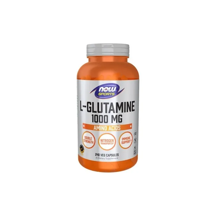NOW Foods L-Glutamine 1000mg 240 Vegetable Capsules