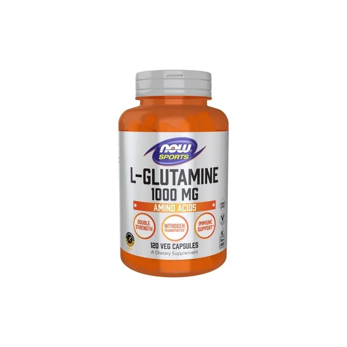 NOW Foods L-Glutamine 1000mg 120 Vegetarian Capsules