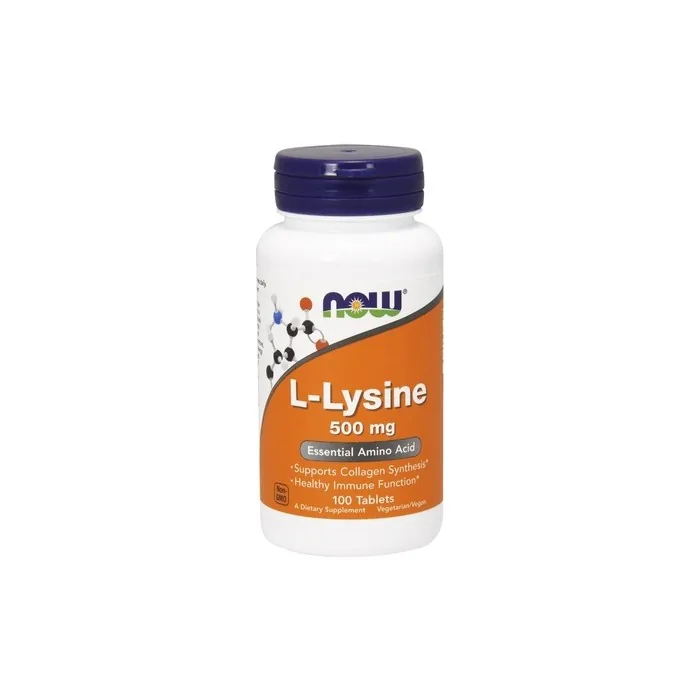 NOW Foods L-Lysine 500mg Supplement - 100 Tablets