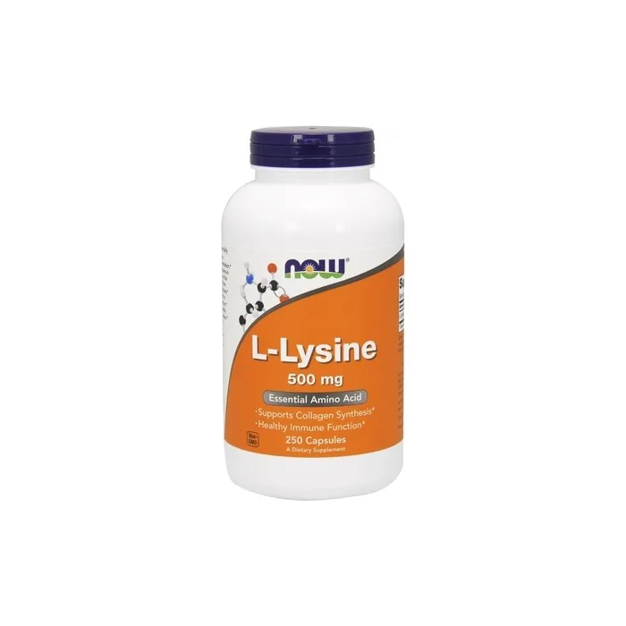 NOW Foods L-Lysine 500mg Vegetable Capsules 250 Count