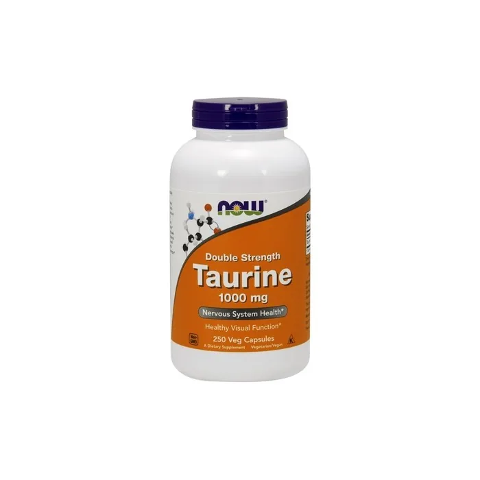 NOW Foods Taurine Double Strength 1000mg 250 Vegetable Capsules