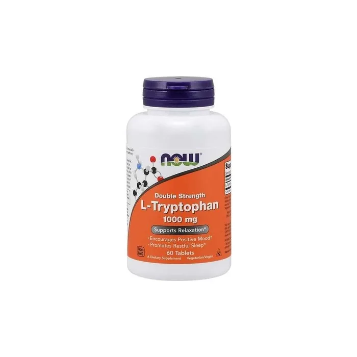 NOW Foods L-Tryptophan Double Strength 1000mg - 60 Tablets