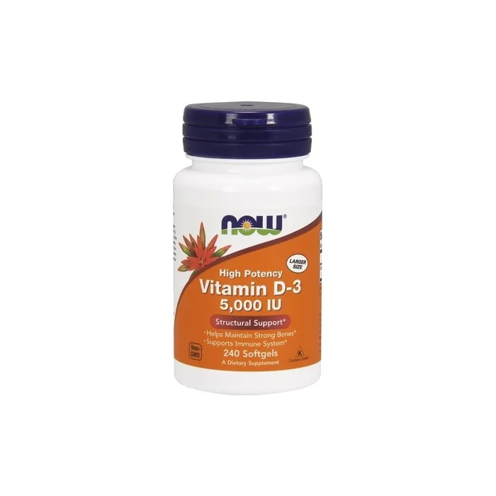NOW Foods Vitamin D-3 5000 IU 240 Softgels