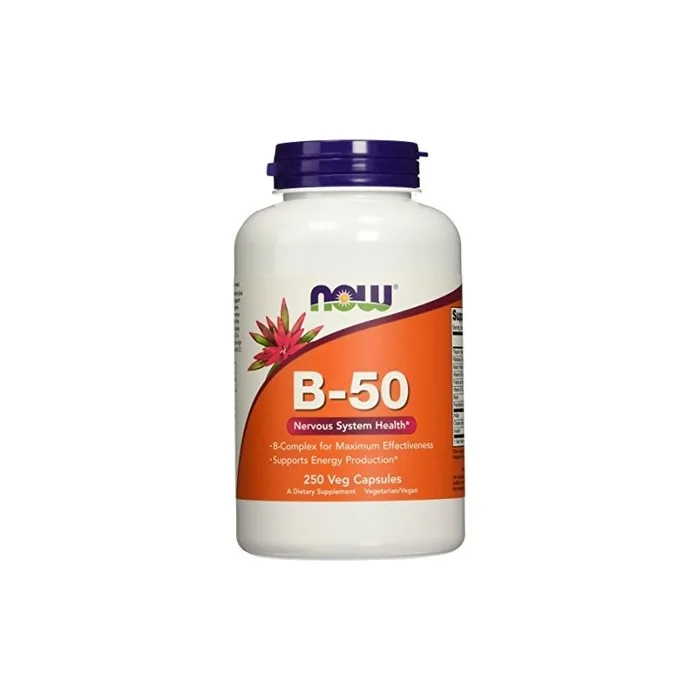NOW Foods Vitamin B-50 Supplement 250 Vegetarian Capsules
