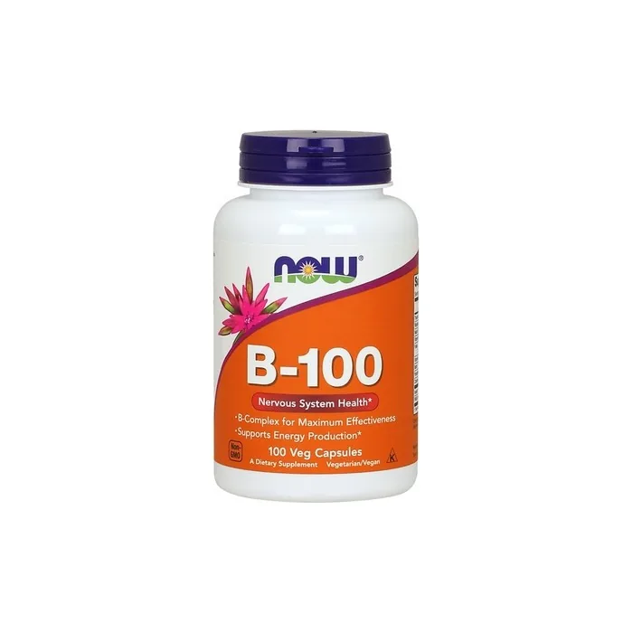 NOW Foods Vitamin B-100 Supplement 100 Vegetarian Capsules