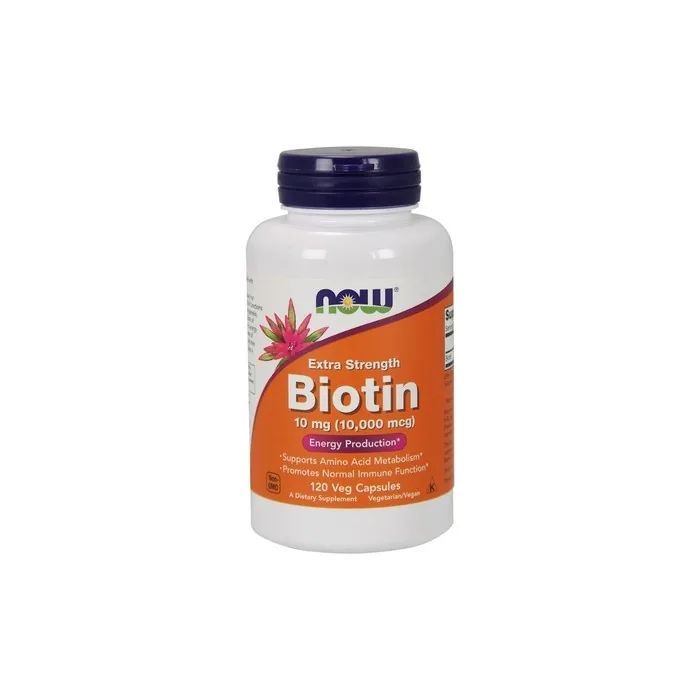 NOW Foods Biotin Extra Strength 10mg 120 Vegetarian Capsules