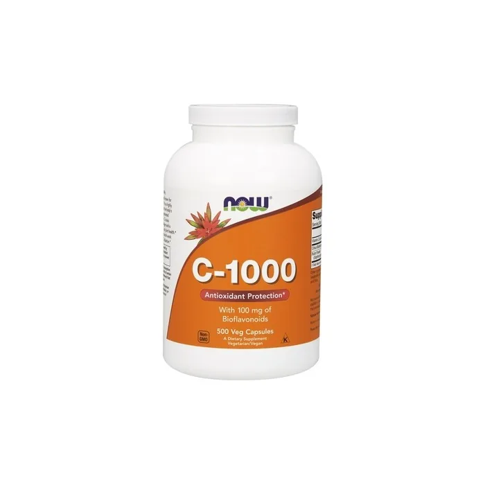 NOW Foods Vitamin C 1000mg with 100mg Bioflavonoids 500 Vegetable Capsules