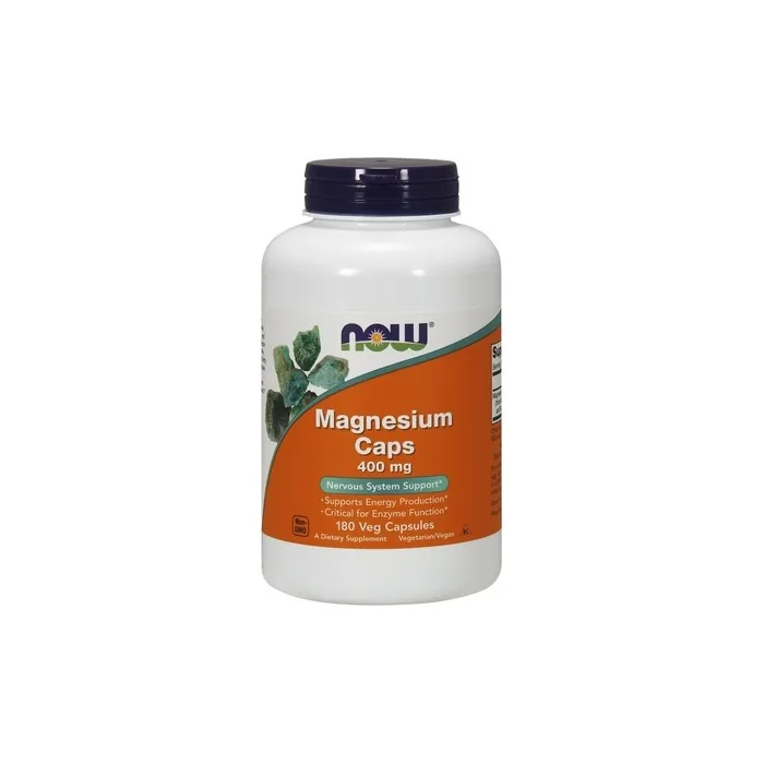NOW Foods Magnesium 400mg 180 Vegetarian Capsules