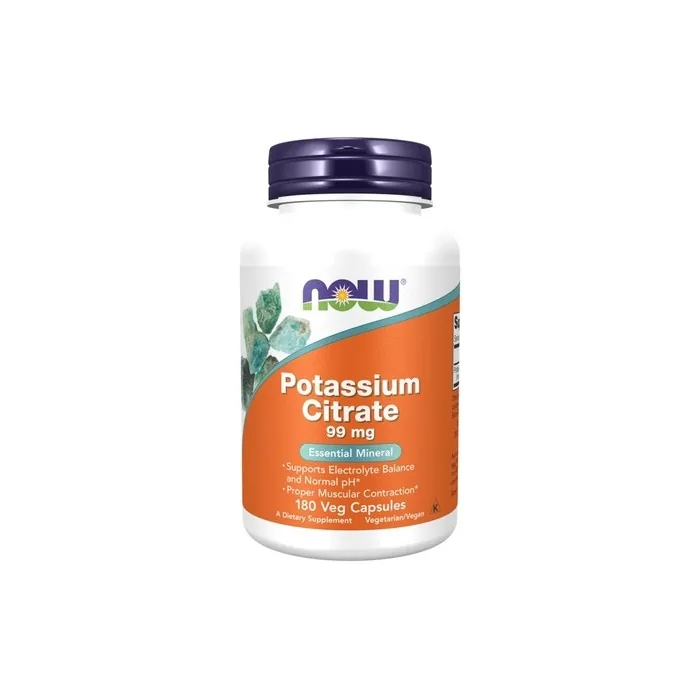 NOW Foods Potassium Citrate 99mg 180 Vegetarian Capsules