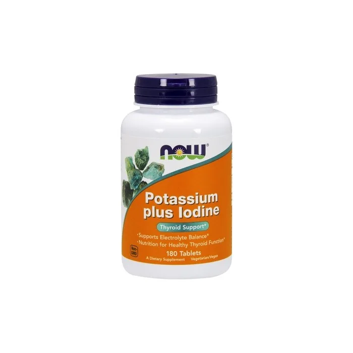 NOW Foods Potassium Plus Iodine Supplement 180 Tablets