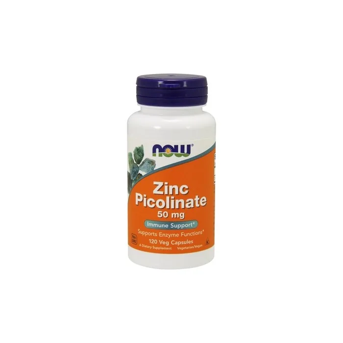 NOW Foods Zinc Picolinate 50mg Dietary Supplement 120 Capsules
