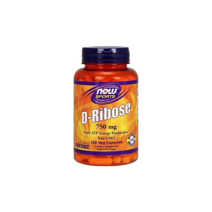 NOW Foods D-Ribose 750mg - 120 Vegetarian Capsules