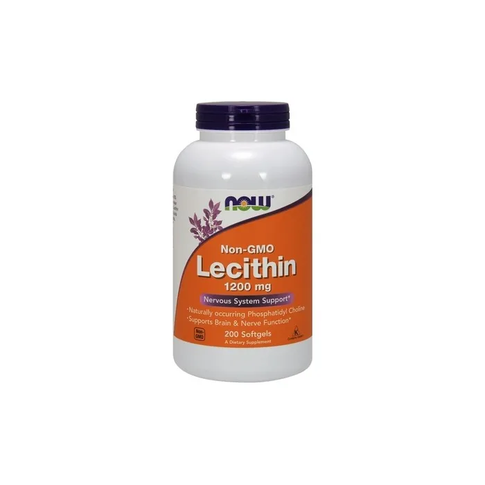NOW Foods Lecithin Non-GMO 1200mg Softgels 200 Count