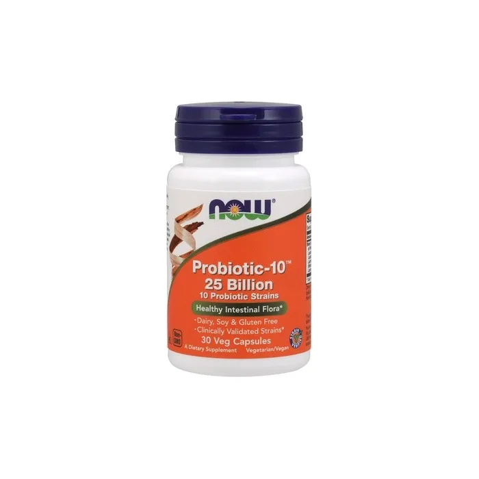 NOW Foods Probiotic-10 25 Billion 30 Vegetable Capsules