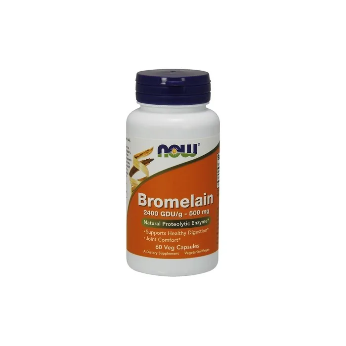 NOW Foods Bromelain 500mg Vegetarian Capsules 60 Count