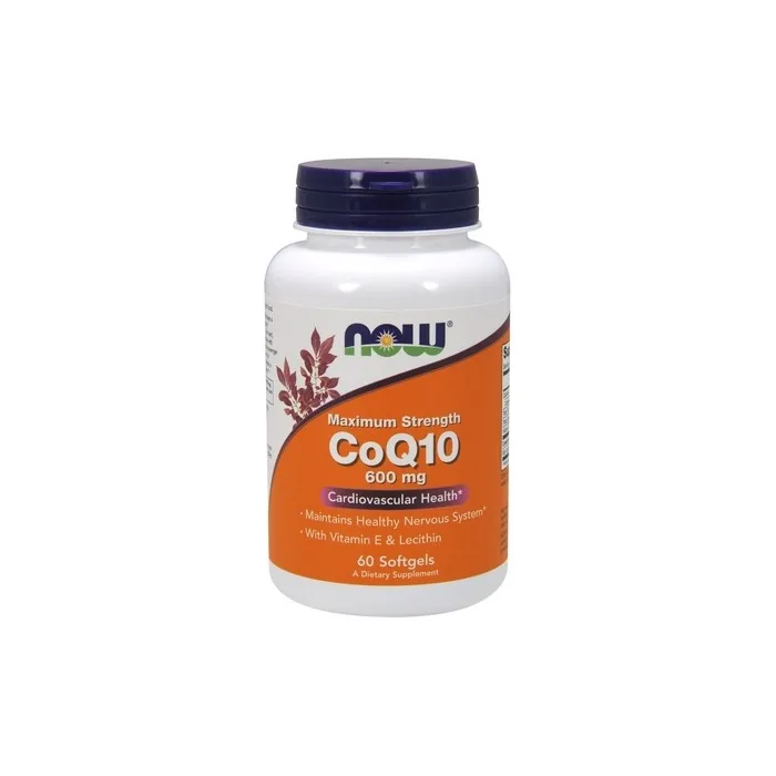 NOW Foods CoQ10 with Lecithin and Vitamin E 600mg - 60 Softgels