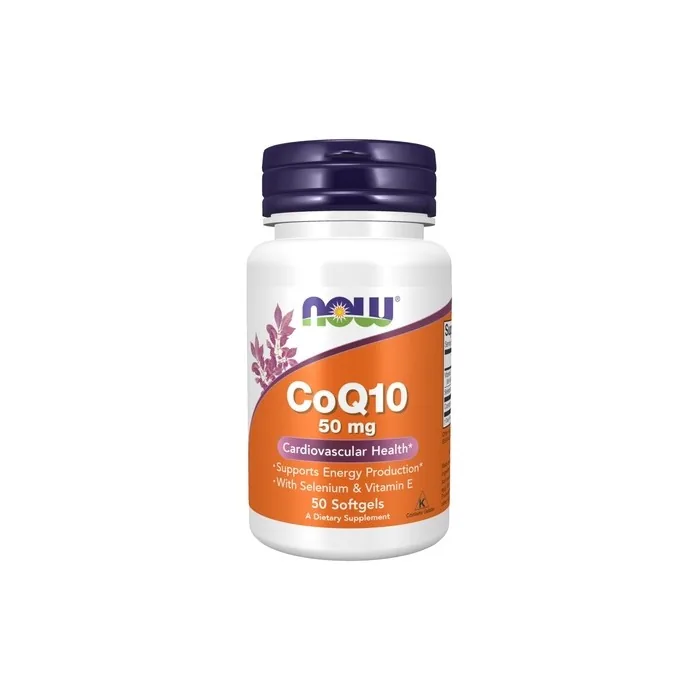 NOW Foods CoQ10 with Selenium and Vitamin E 50mg - 50 Softgels