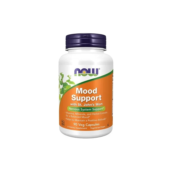 NOW Mood Support with St. John's Wort Nutrient and Herbal Extracts 90 Veg Capsules